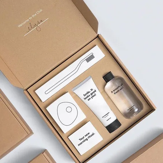 Labels-first paper packaging coordination for product brands
