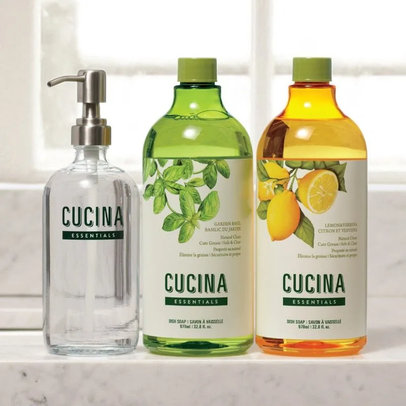 Custom dishwashing and kitchen cleaner bottle labels for repeat home care SKUs