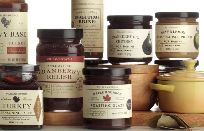 Custom food and condiment labels for jars and bottled products