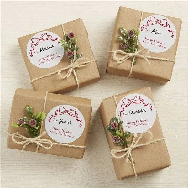 Custom gift box stickers for retail packaging and product launch sets