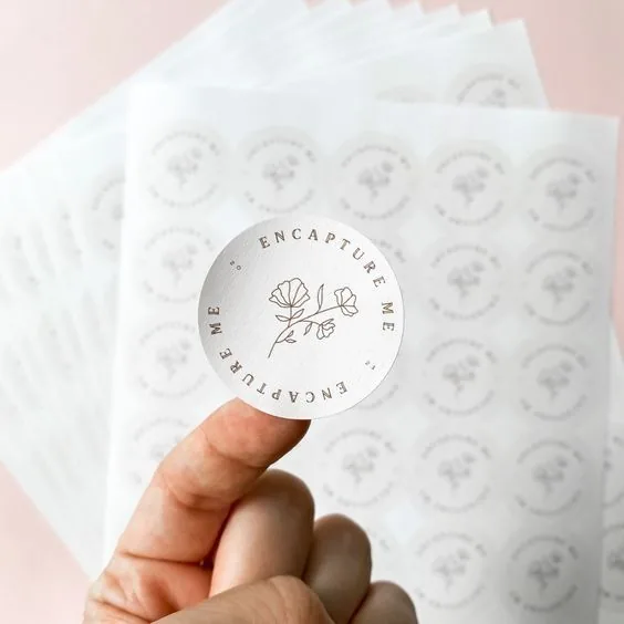 Custom hang tag and logo sticker sets for boutique retail packaging