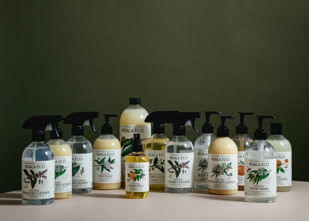 Custom home care and cleaning product labels for spray and pump bottles