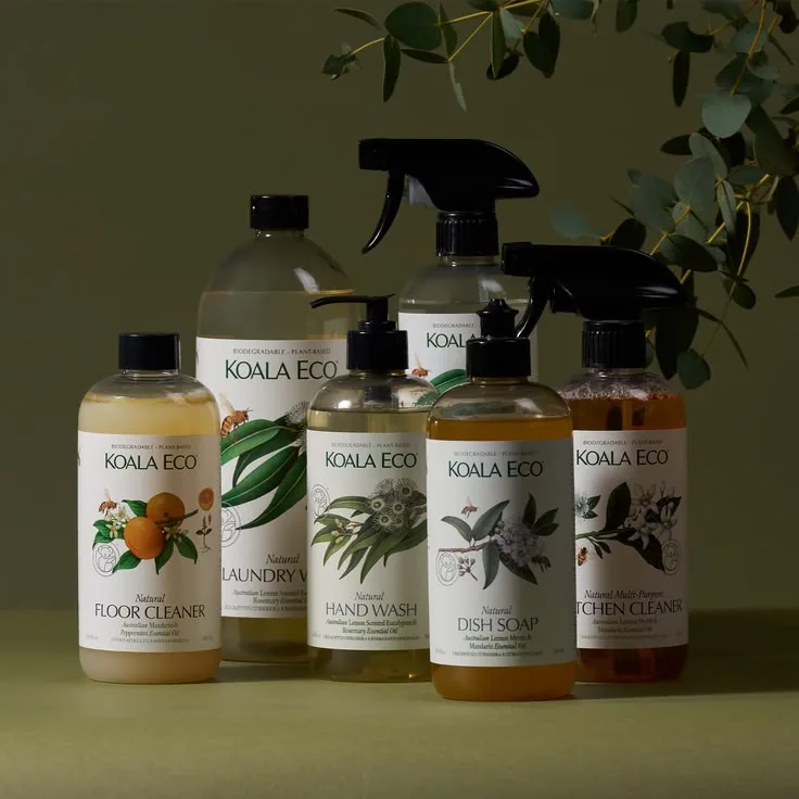 Custom laundry and fabric care labels for home cleaning product bottles