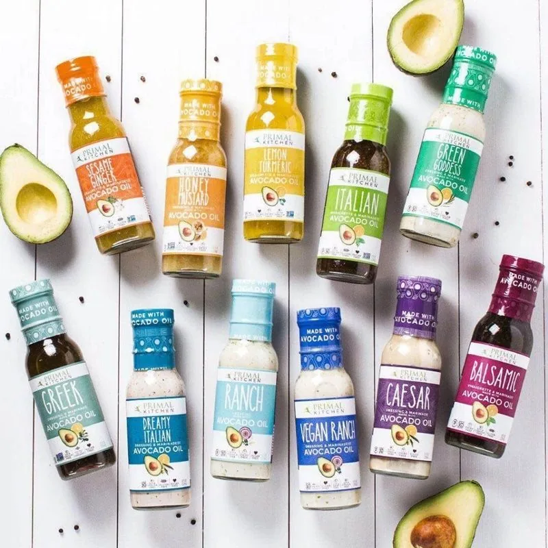 Custom sauce and dressing bottle labels for glass or plastic food containers