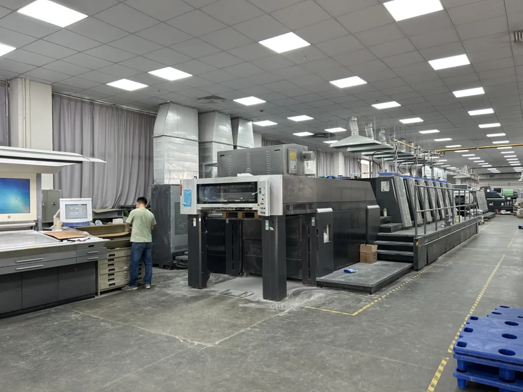 Printing workshop with press equipment for TC Pack label and paper packaging production projects