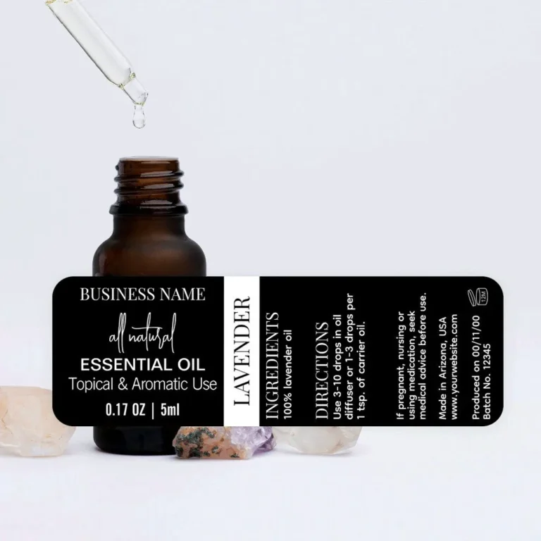 Bottle and jar labels for front, back and wraparound application