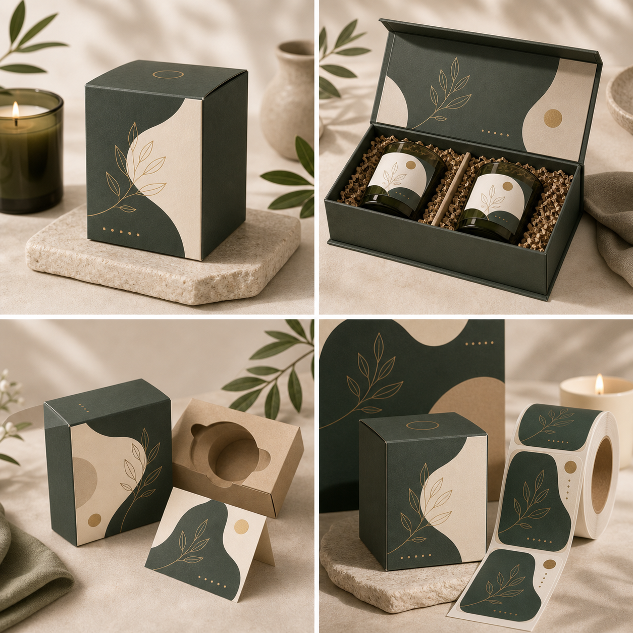 Candle packaging boxes example