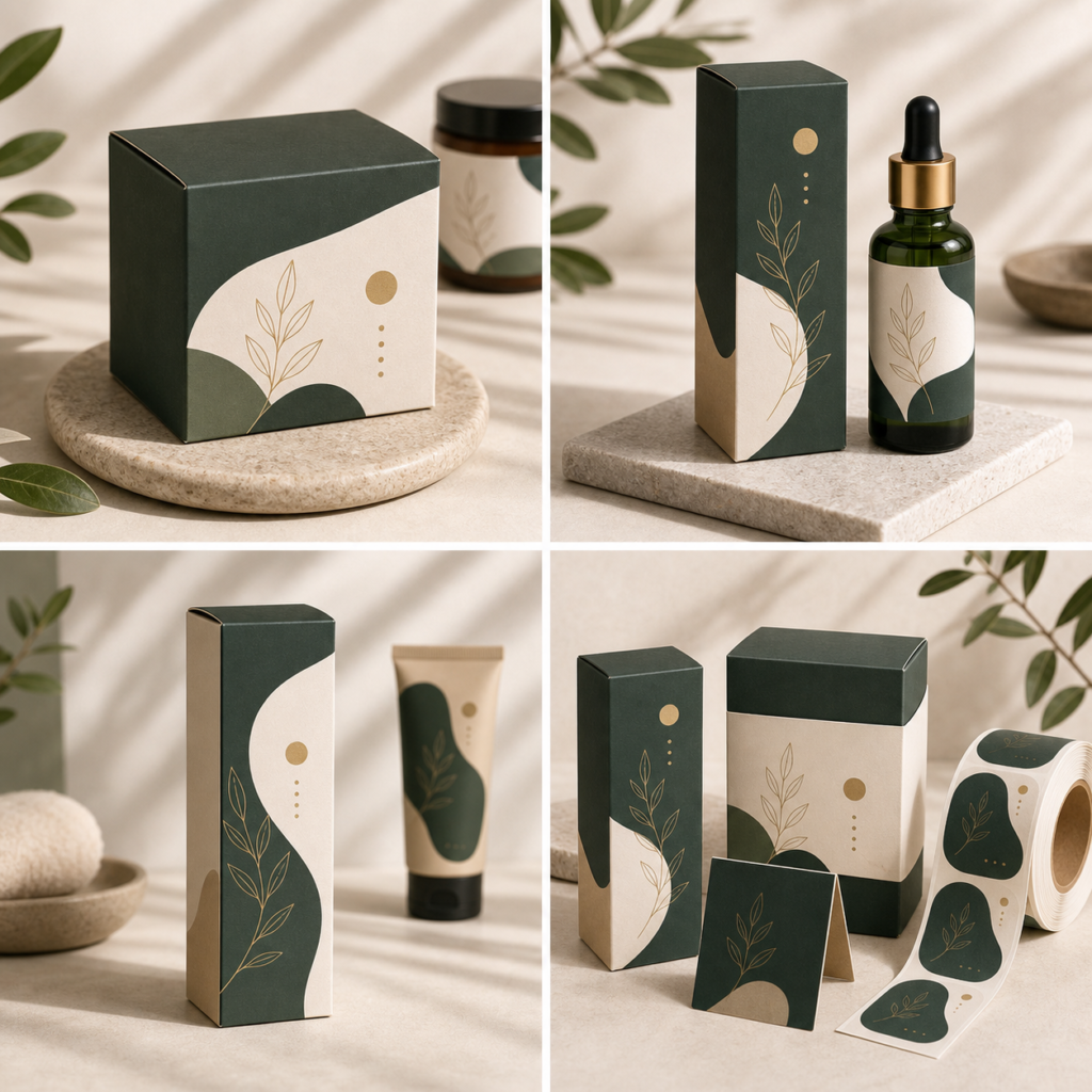 Cosmetic & Skincare Boxes product packaging set