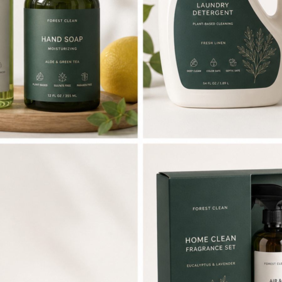 Dish soap and hand soap custom product labels