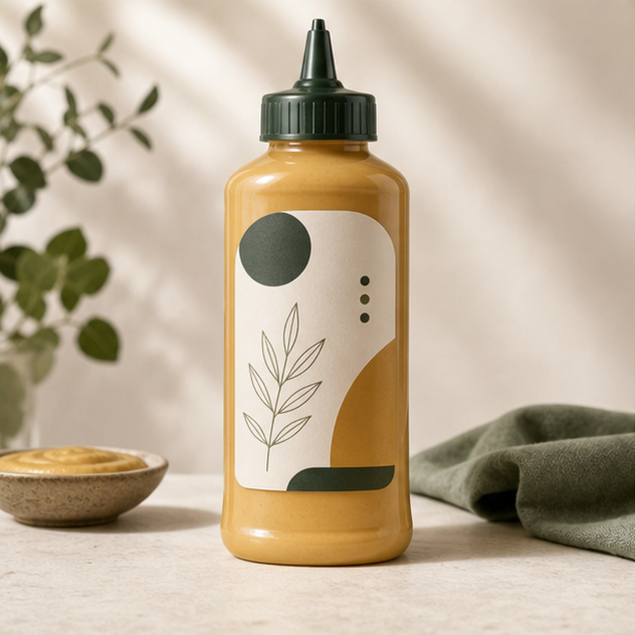 Condiment Squeeze Bottle Labels example