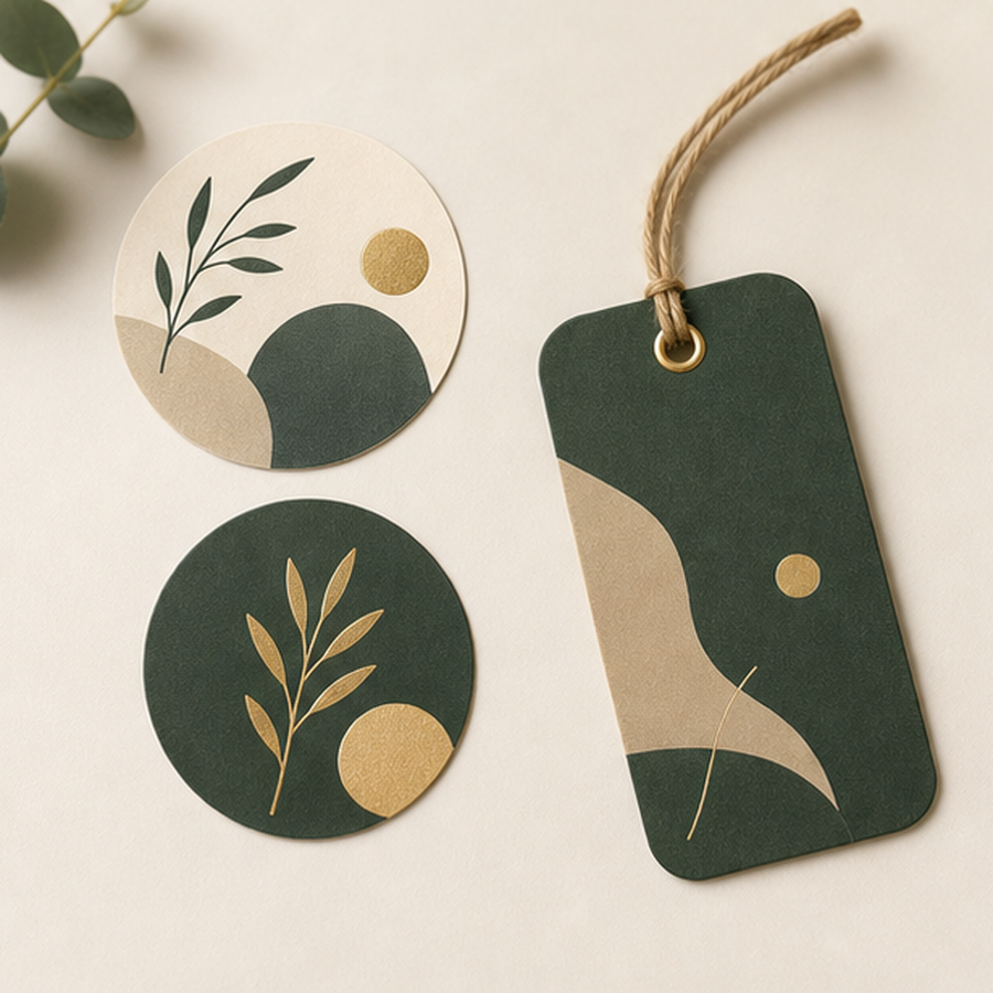 Hang Tag & Logo Sticker Sets example