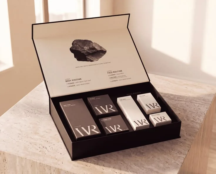 U.K. skincare folding boxes, product labels and insert cards